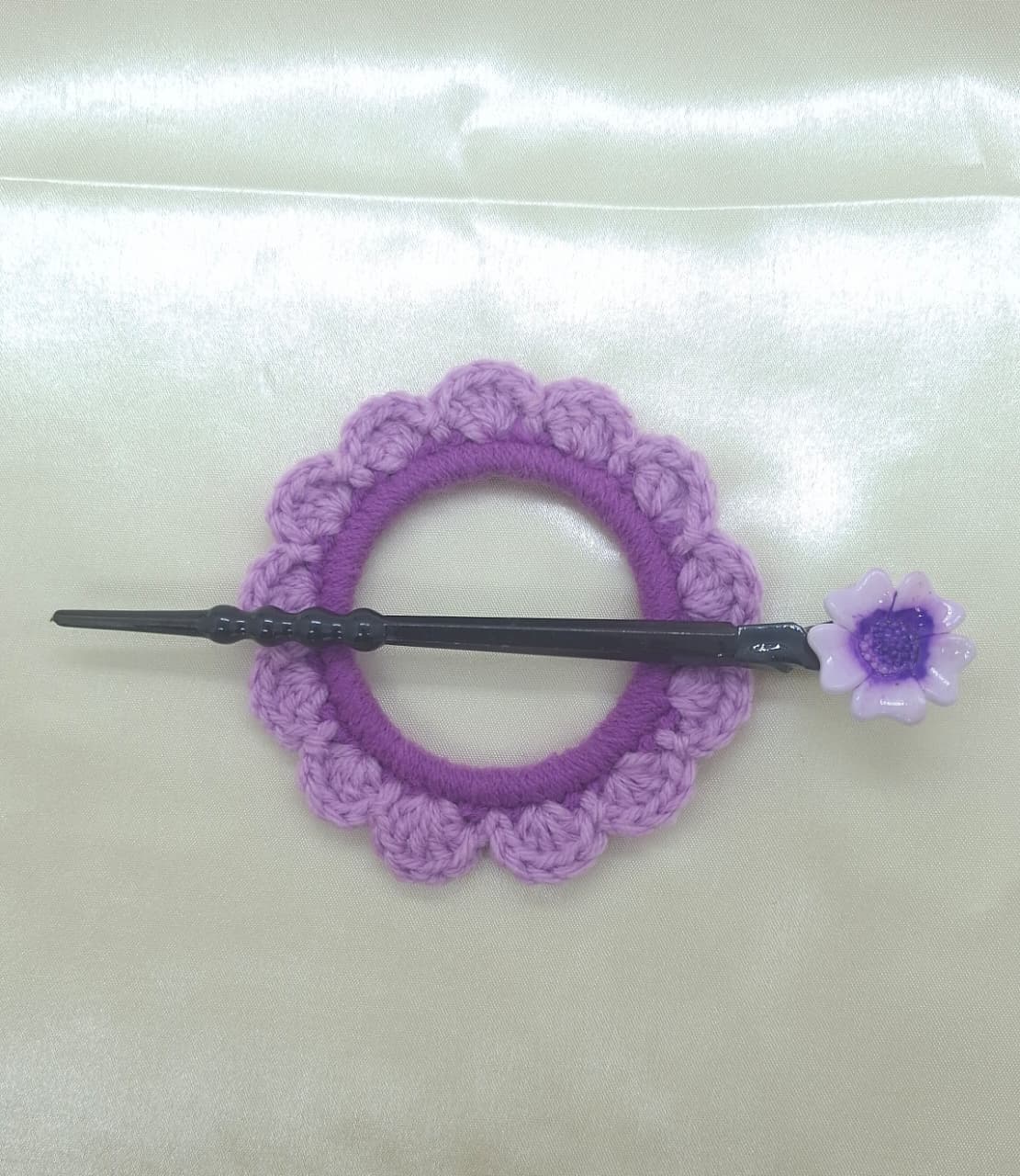 Crochet Hair Bun Pin